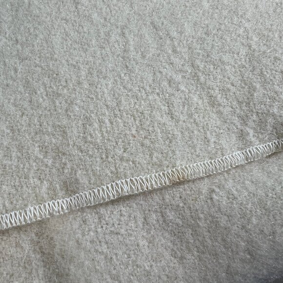 Vintage Faribo Faribault Woolen Mill Wool Blanket - Twin / Throw - Cream Ivory - Picture 8 of 8